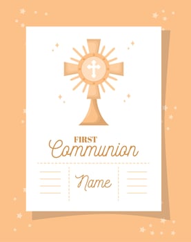first communion paper vector