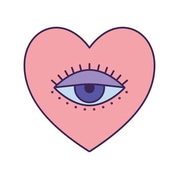 magic heart design vector