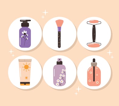 skin care items vector