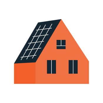 orange house icon vector