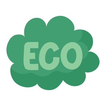 eco lettering on bush vector