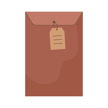 orange envelope design vector