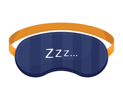 blue sleepy mask vector