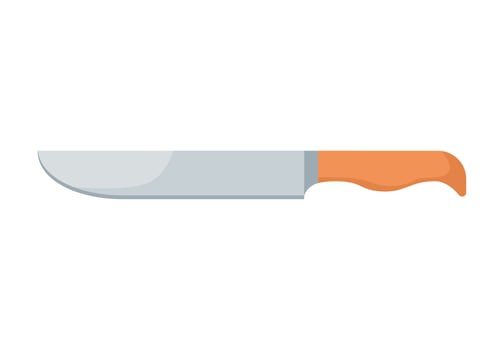 knife with wooden mang vector