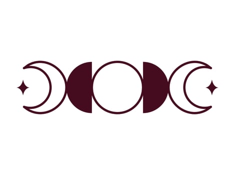 moons tattoo design vector