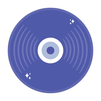 blue vinyl disc vector