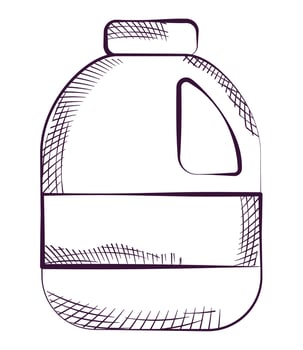 plastic milk bottle vector