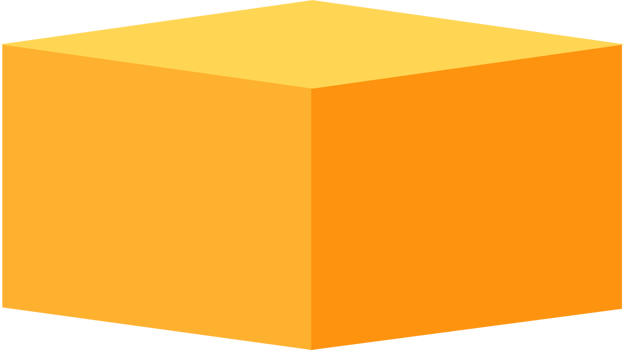 Yellow Square Podium, Cube Podium png