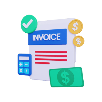 3d Invoice bill illustration png