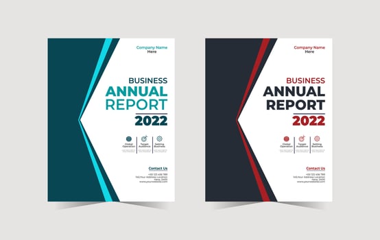 Annual report card template vector