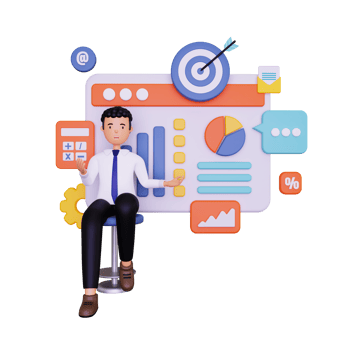3d Business presentation illustration png