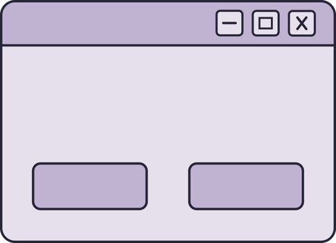 Purple UI Pop Up With Two Options Button png