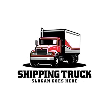 freight delivery truck, semi truck, dump truck isolated vector