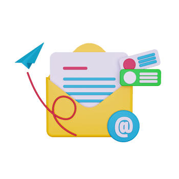 3d Send Email illustration png