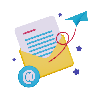 3d Send Email illustration png