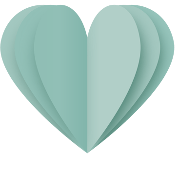 Turquoise Paper Heart Png, Paper Heart Valentine's Day png