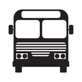 Indian Bus Icon Vector Illustration for Bus Related Company Logo