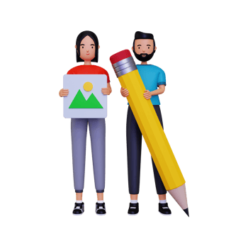 3d Creative artists illustration png