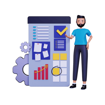 3d Organizing management structure illustration png