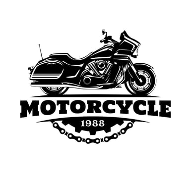 Motorcycle Club black with gear vector