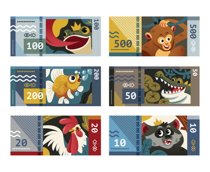 Fake Paper Money Design vector