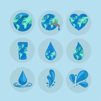 set water day vector