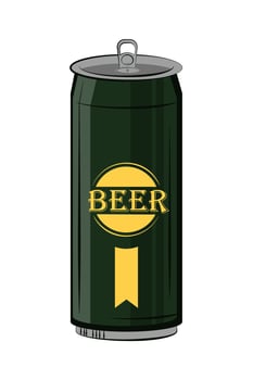 canned beer drink vector