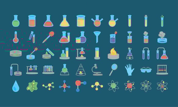 science laboratory equipment vector