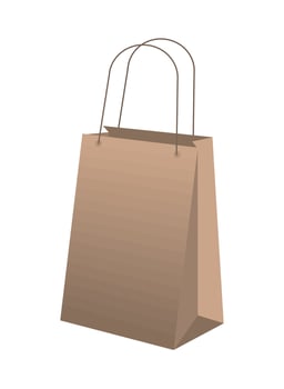 paper shopping bag vector