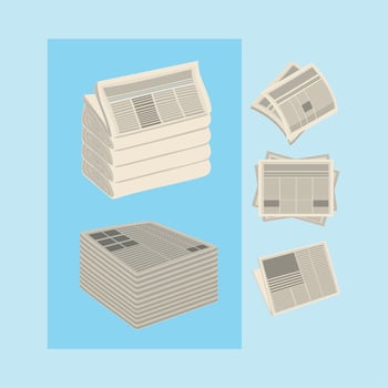 icons set Newspapers vector