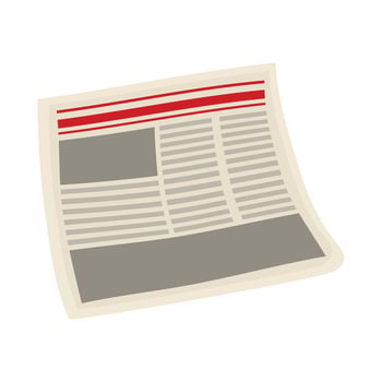 Newspaper on white background vector