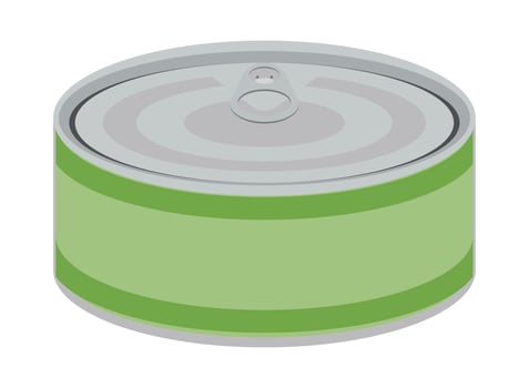 canned food flat icon vector