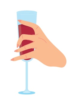 woman hand with champagne vector