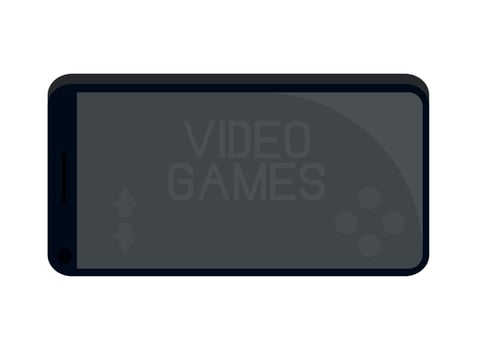 smartphone video games vector