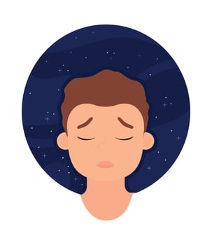 bored man and mental health vector
