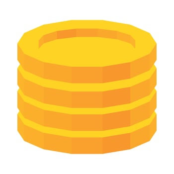 coins money low poly vector