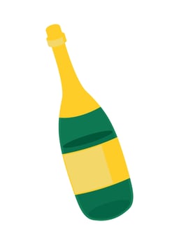 wine bottle party vector