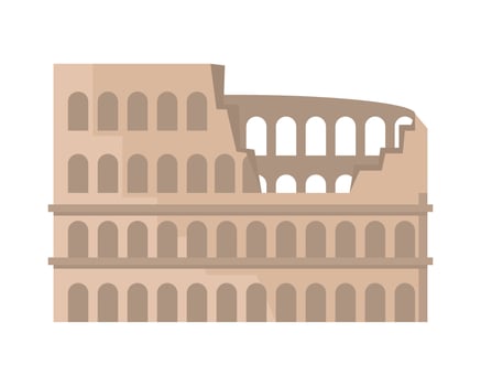 colosseum of ancient rome icon vector