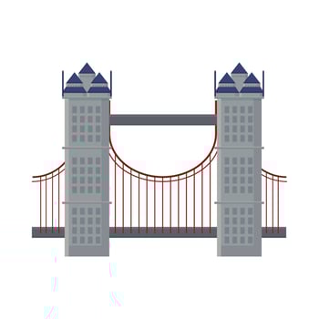tower bridge of London icon vector