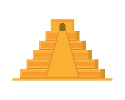 ancient maya pyramid icon vector