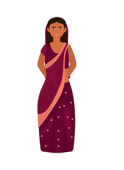 woman india portrait vector