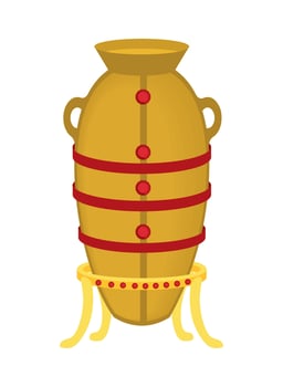 egypt pottery in stand vector