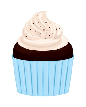 sweet cupcake icon vector