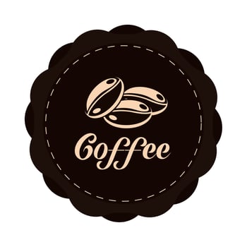 coffee label design vector