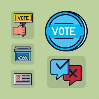 set of elections day vector