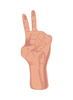peace and love hand vector