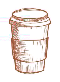takeaway coffee cup vector