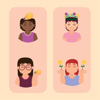 mental health day, people vector
