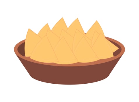 nachos in dish vector