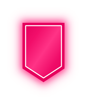 Neon Pink Label Banner, Neon Label png